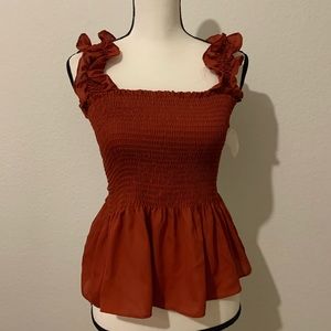 Impeccable Pig burnt orange top